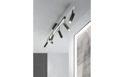 Zeno Spotlight LED 6-delat borstat aluminium/mattsvart
