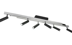 Zeno Spotlight LED 6-delat borstat aluminium/mattsvart
