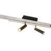 Zeno Spotlight LED 4-delat borstat aluminium/mattsvart