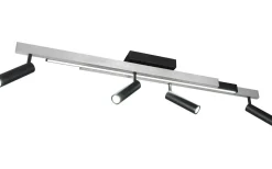 Zeno Spotlight LED 4-delat borstat aluminium/mattsvart