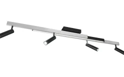 Zeno Spotlight LED 4-delat borstat aluminium/mattsvart