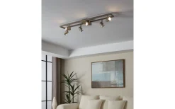 Zeraco Takspotlight 94cm GU10 LED 3000K 6x4,6W Nickel