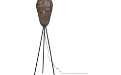 Ziva Golvlampa E27 mattsvart/gammalmässing