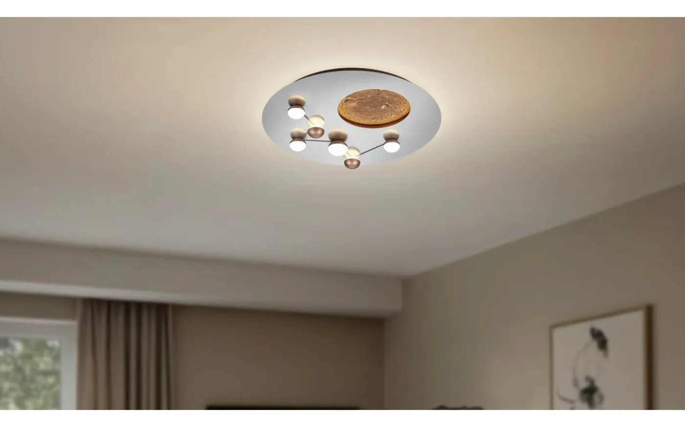 Zodiac Plafond LED i borstat stål